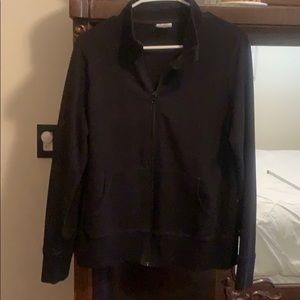 Ladies black zip up sweat jacket